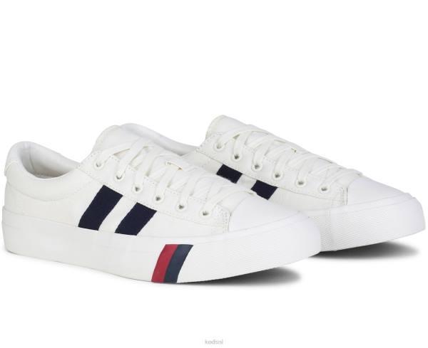 schoenen Keds koninklijk plus canvas witte marine uniseks 86BZ256