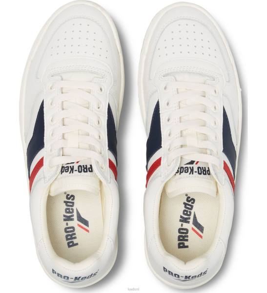 schoenen Keds skyhawk leer wit blauw rood uniseks 86BZ255