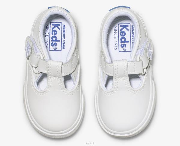 schoenen Keds Daphne leren sneaker met t-bandje zacht groot kind 86BZ237