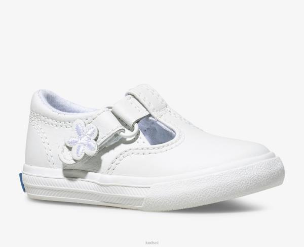 schoenen Keds Daphne leren sneaker met t-bandje zacht groot kind 86BZ237
