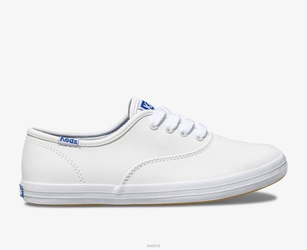 schoenen Keds kampioen cvo sneaker leer wit leer groot kind 86BZ229
