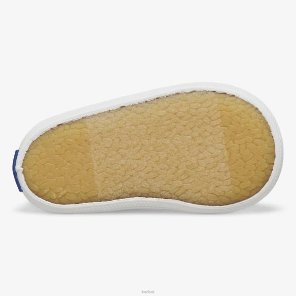 schoenen Keds kampioen neus t-strap wit oogje klein kind 86BZ248