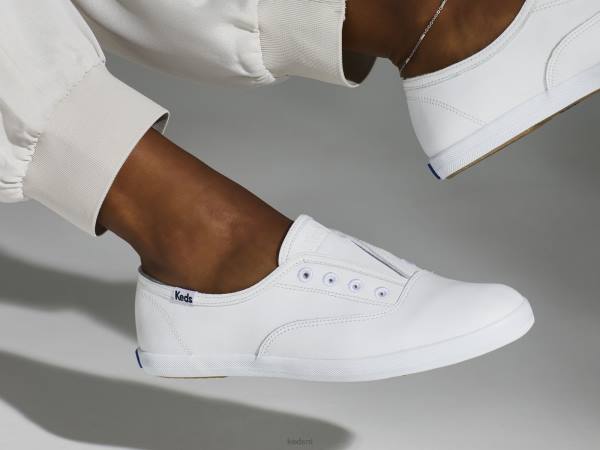 schoenen Keds chillax leren instapsneaker wit vrouwen 86BZ37