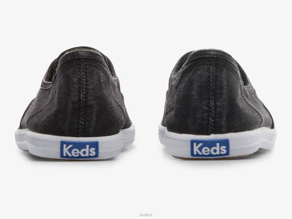 schoenen Keds chillax mini twill instapsneaker zwart vrouwen 86BZ36