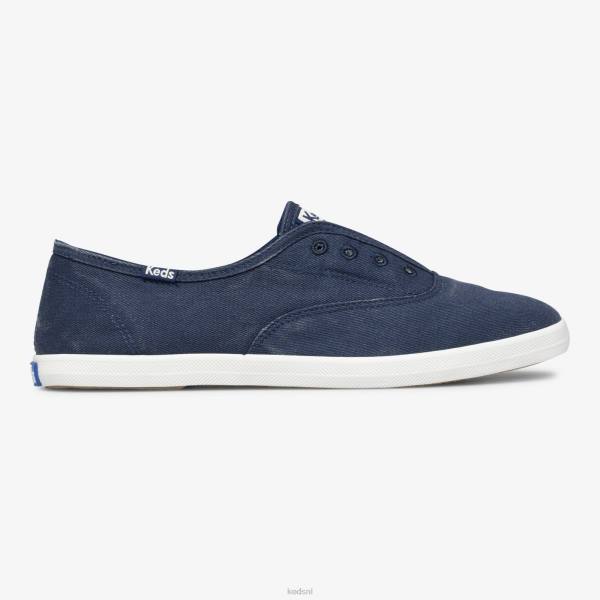 schoenen Keds chillax wasbare instapsneaker blauw vrouwen 86BZ43