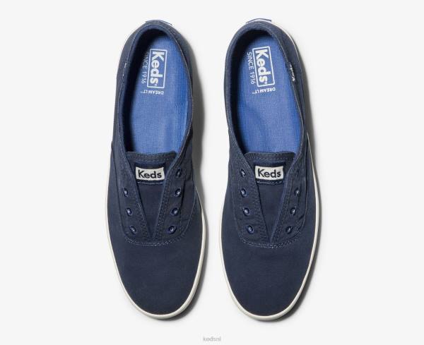 schoenen Keds chillax wasbare instapsneaker blauw vrouwen 86BZ43