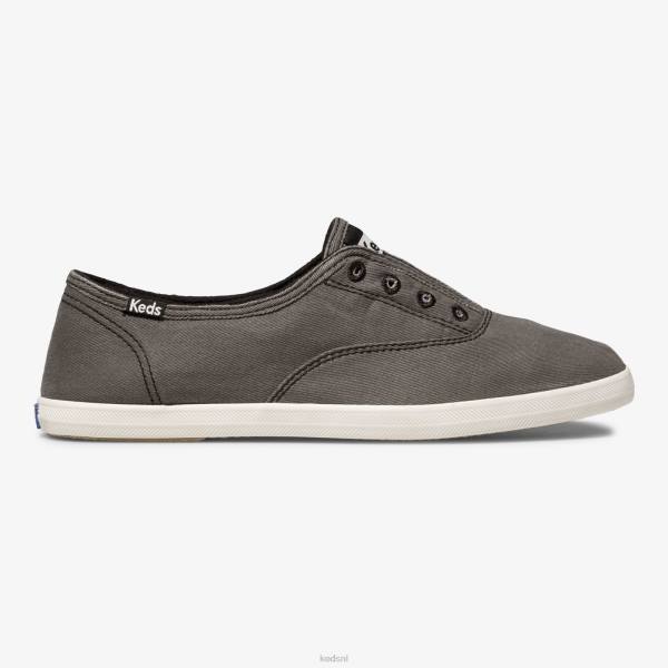 schoenen Keds chillax wasbare instapsneaker houtskool vrouwen 86BZ42