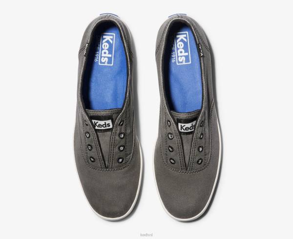 schoenen Keds chillax wasbare instapsneaker houtskool vrouwen 86BZ42