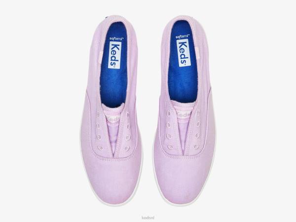 schoenen Keds chillax wasbare twill instapsneaker lila vrouwen 86BZ61