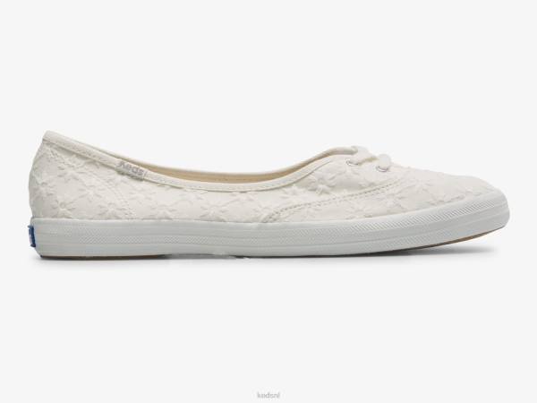 schoenen Keds de mini eyelet slip on sneaker wit vrouwen 86BZ8
