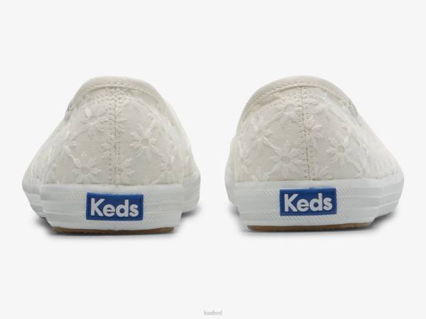 schoenen Keds de mini eyelet slip on sneaker wit vrouwen 86BZ8