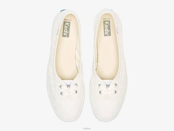 schoenen Keds de mini eyelet slip on sneaker wit vrouwen 86BZ8