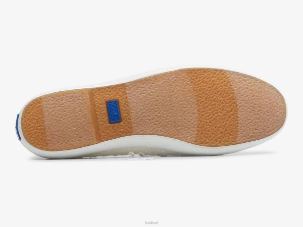 schoenen Keds de mini eyelet slip on sneaker wit vrouwen 86BZ8