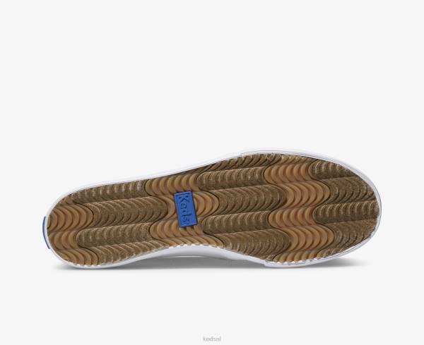 schoenen Keds dubbeldekker canvas slip op sneaker wit vrouwen 86BZ2