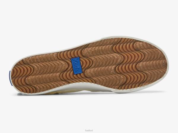 schoenen Keds dubbeldekker cirkel gehaakte slip op sneaker wit vrouwen 86BZ39