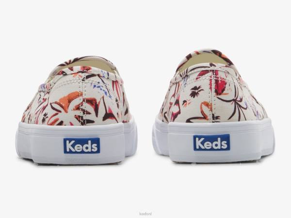 schoenen Keds dubbeldekker eiland print slip op sneaker grijs roze vrouwen 86BZ21