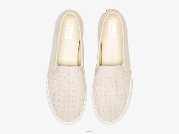 schoenen Keds dubbeldekker geperforeerde suède instapsneaker lichtroze vrouwen 86BZ69
