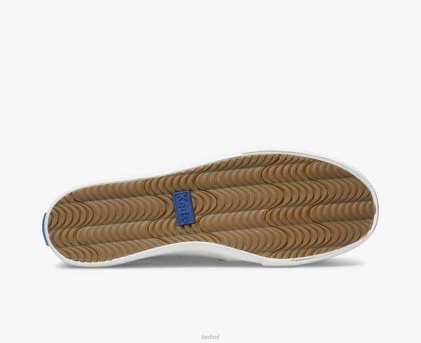 schoenen Keds dubbeldekker lederen instapsneaker wit vrouwen 86BZ28