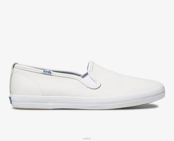 schoenen Keds kampioen leren instapsneaker wit vrouwen 86BZ25
