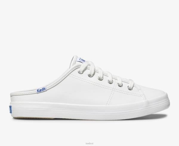 schoenen Keds kickstart muilezel leer wit vrouwen 86BZ71
