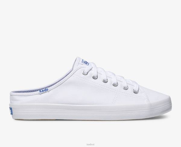 schoenen Keds kickstart mule canvas instapsneaker wit vrouwen 86BZ11
