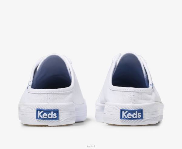 schoenen Keds kickstart mule canvas instapsneaker wit vrouwen 86BZ11