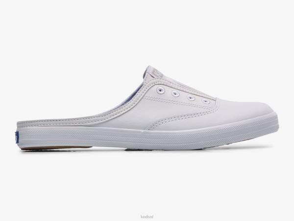 schoenen Keds moxie muilezel leren instapsneaker wit vrouwen 86BZ52
