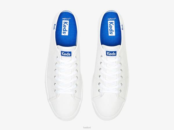 schoenen Keds triple kick muilezel lederen instapsneaker wit vrouwen 86BZ46