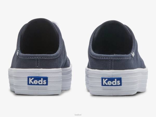 schoenen Keds triple kick mule canvas instapsneaker marine vrouwen 86BZ49