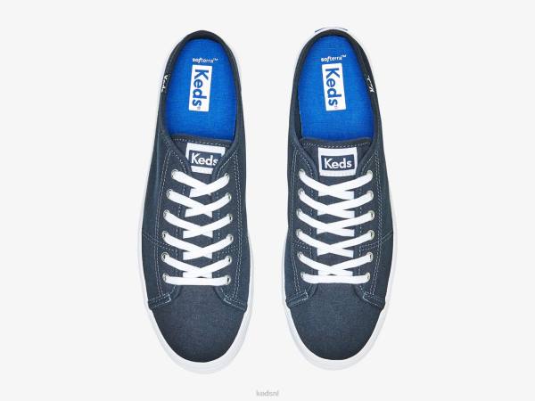 schoenen Keds triple kick mule canvas instapsneaker marine vrouwen 86BZ49
