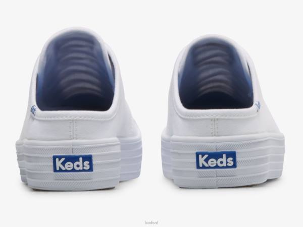schoenen Keds triple kick mule canvas instapsneaker wit vrouwen 86BZ48