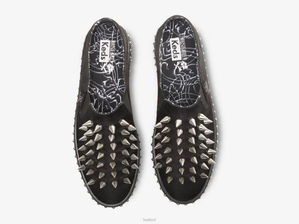 schoenen Keds x Maisie Wilen terugslag muilezel stud slip op sneaker zwart vrouwen 86BZ56