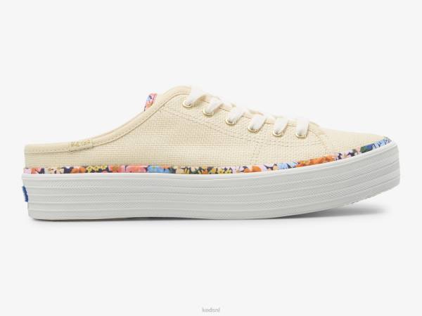 schoenen Keds x Rifle Paper Co. kickstart muilezel raffia natuurlijk vrouwen 86BZ54
