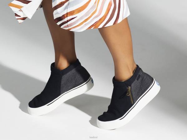 schoenen Keds cooper laars met rits zwart vrouwen 86BZ72