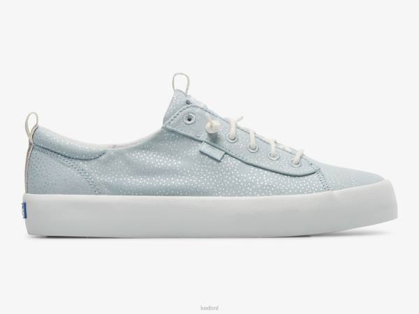 schoenen Keds kickback canvas sneaker met stippenprint lichtblauw zilver vrouwen 86BZ62