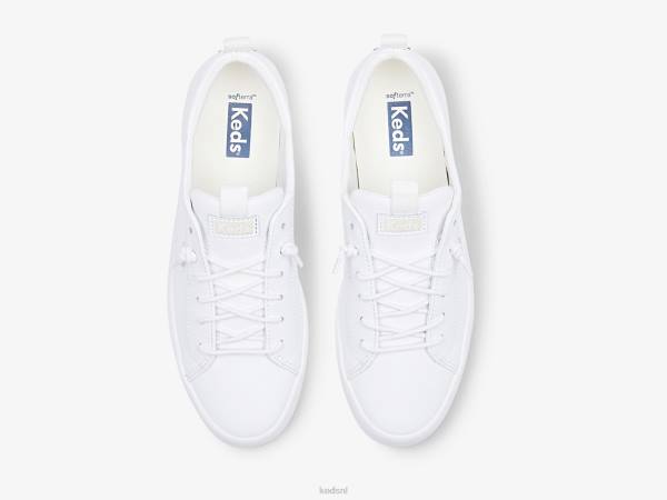schoenen Keds kickback leren sneaker wit vrouwen 86BZ31