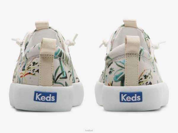 schoenen Keds sneaker met eilandprint beige multi vrouwen 86BZ23
