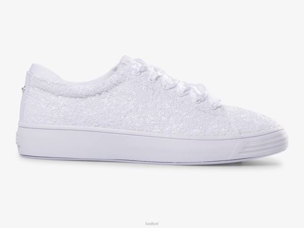 schoenen Keds Alley pailletten sneaker wit vrouwen 86BZ208