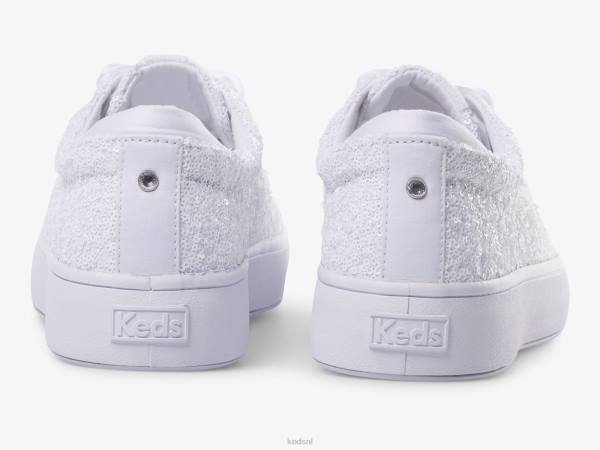 schoenen Keds Alley pailletten sneaker wit vrouwen 86BZ208