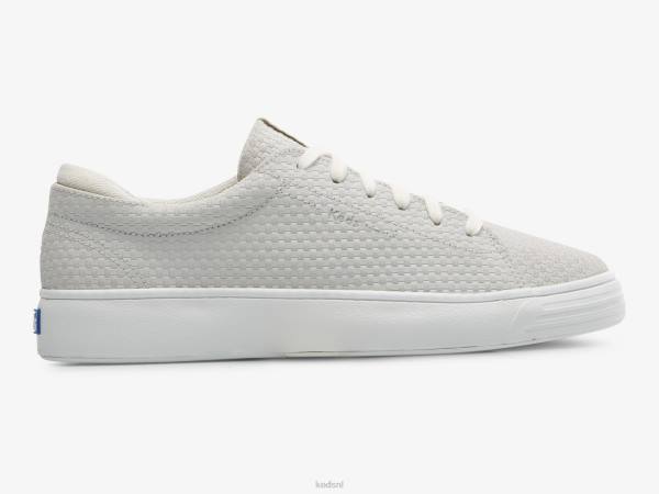 schoenen Keds Alley suède sneaker met reliëf lichtgrijs vrouwen 86BZ198