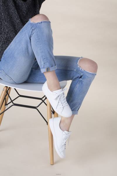 schoenen Keds aas leren sneaker wit vrouwen 86BZ128