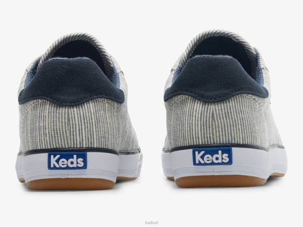 schoenen Keds center iii slub gestreepte sneaker marine streep vrouwen 86BZ154