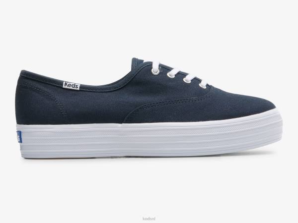 schoenen Keds de platform canvas sneaker marine vrouwen 86BZ88