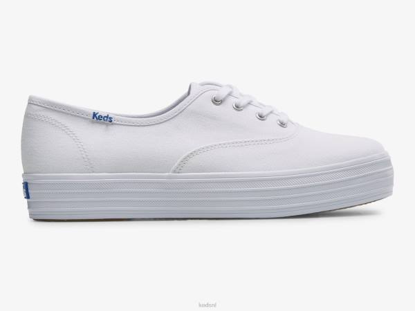 schoenen Keds de platform canvas sneaker wit vrouwen 86BZ87