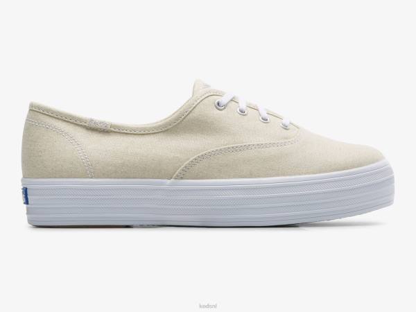 schoenen Keds de platform sneaker van metallic textiel zilver vrouwen 86BZ170