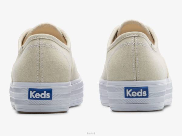 schoenen Keds de platform sneaker van metallic textiel zilver vrouwen 86BZ170