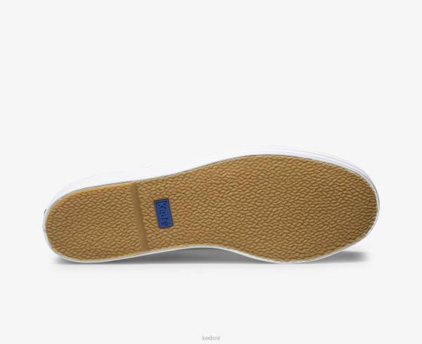 schoenen Keds driedubbele leren sneaker wit vrouwen 86BZ90