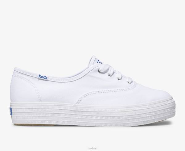 schoenen Keds driedubbele sneaker wit vrouwen 86BZ133