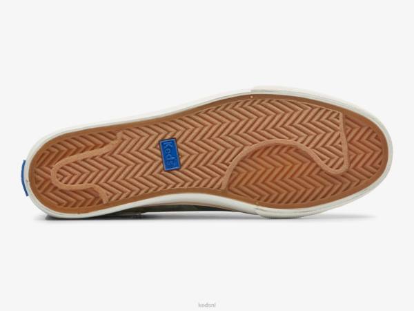schoenen Keds jump kick canvas sneaker met abstracte bloemenprint olijf vrouwen 86BZ168