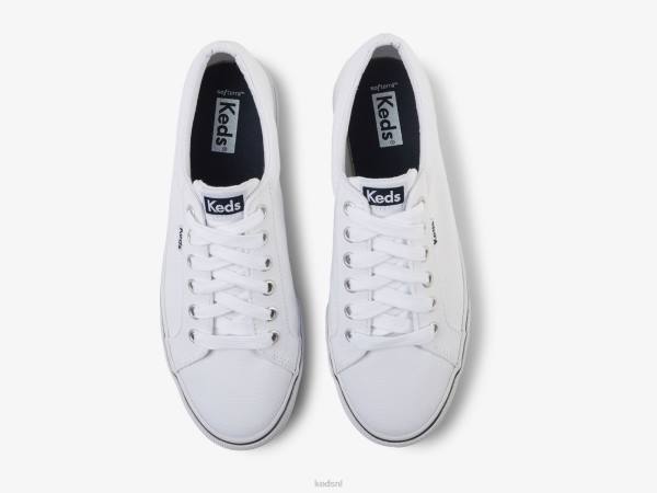 schoenen Keds jump-kick canvas sneaker witte marine vrouwen 86BZ121